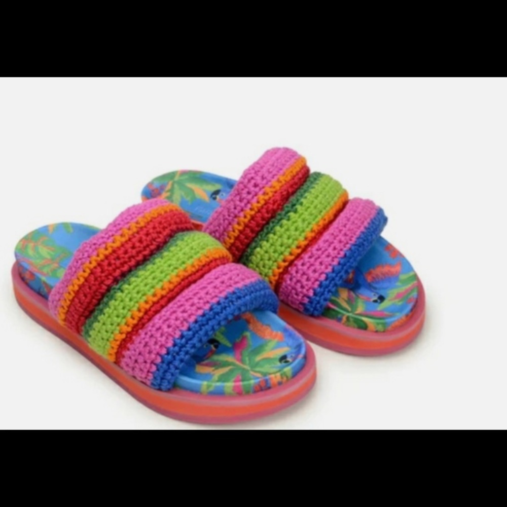 Farm Rio Crochet Slides size 9